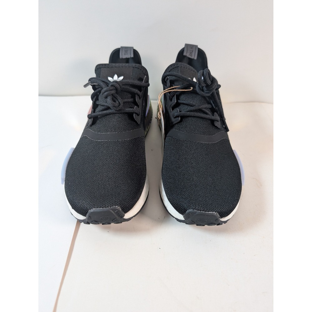 Adidas NMD R1 W GY8537 Black White Purple Stripes Running Sneakers Women 5.5 - Picture 2 of 11